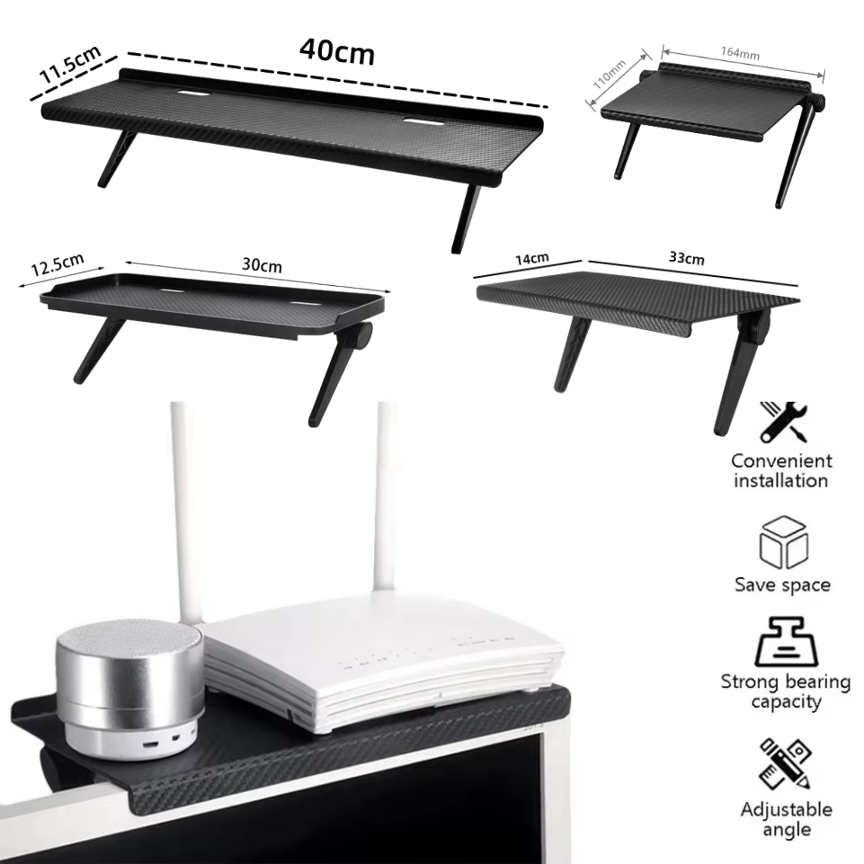 Document Holder Monitor - Organizador de prateleira superior ajustável para
