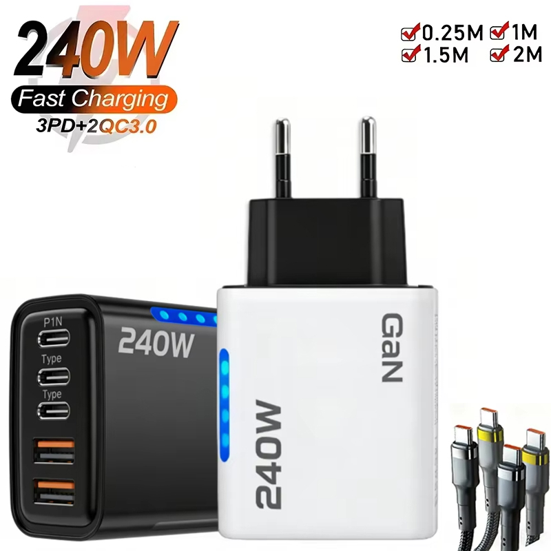 Cable Lock Laptop - Novo Carregador GaN 5 em 1