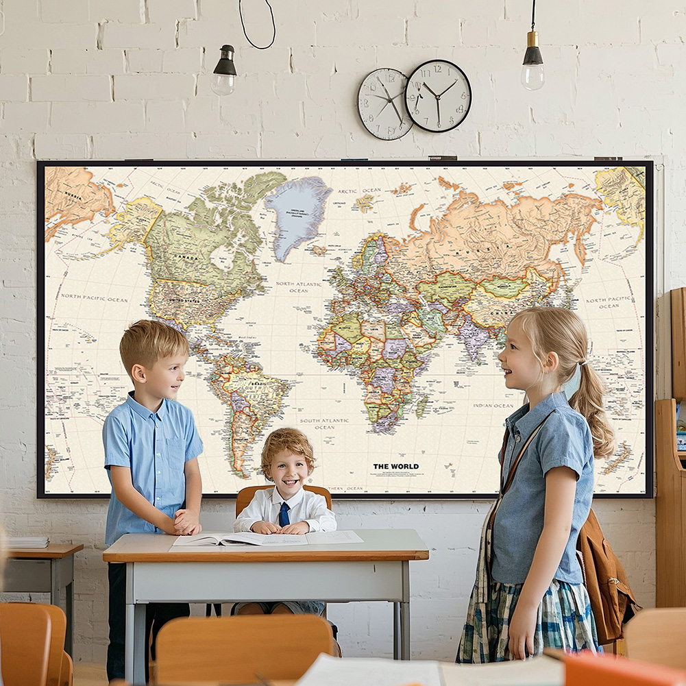 Office Tech Background - 150x225cm retro mapa do mundo fotografia
