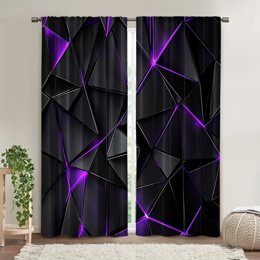2PCS Cortinas com Impressão Di - Office Tech Background avaliação e preço