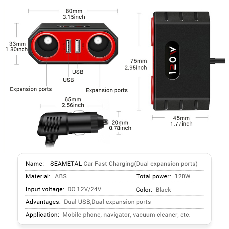 Seametal 120w carregador de ca - Cable Lock Laptop avaliação e preço