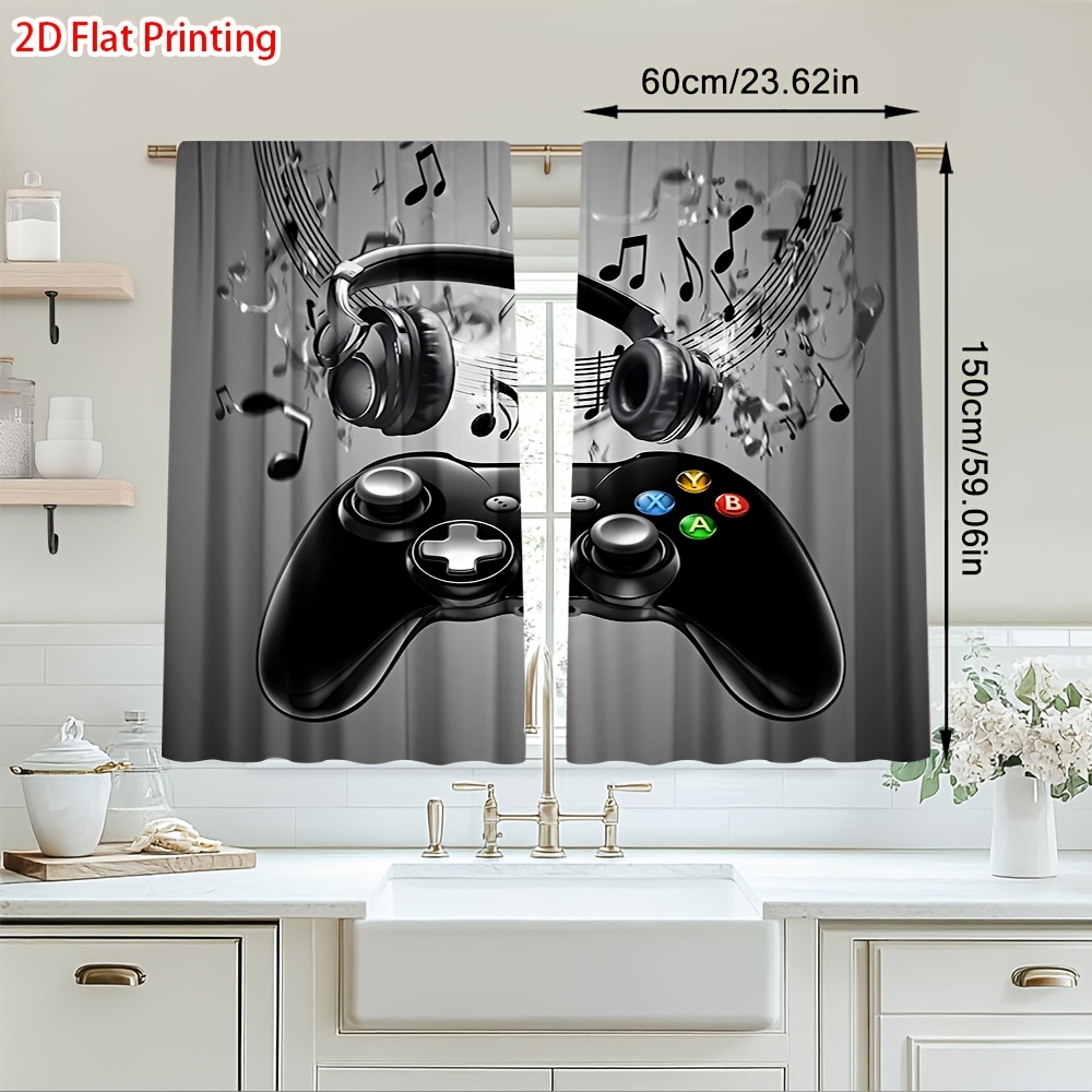2 Peças Cortinas com Estampa d - Office Print Tech avaliação e preço